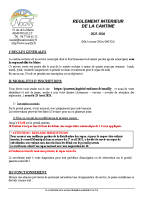 2025-2026–Règlement de la  cantine