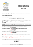Règlement de la Garderie 2025-2026